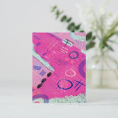 Magenta Joy Postkarte (Stehend Vorderseite)