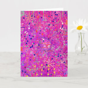 Magenta-Jubiläums-Abstract-Druck  Karte