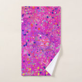 Magenta-Jubiläums-Abstract-Print Badhandtuch Set (Handtuch)