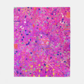 Magenta-Jubiläums-Abstract-Print Fleecedecke (Vorderseite)