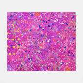 Magenta-Jubiläums-Abstract-Print Fleecedecke (Vorderseite (Horizontal))