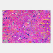 Magenta-Jubiläums-Abstract-Print  Geschenkpapier Set (Vorderseite 3)