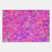 Magenta-Jubiläums-Abstract-Print  Geschenkpapier Set (Vorderseite)
