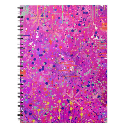 Magenta-Jubiläums-Abstract-Print Notizblock (Vorderseite)