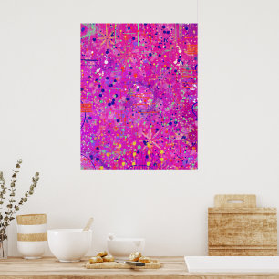 Magenta-Jubiläums-Abstract-Print Poster