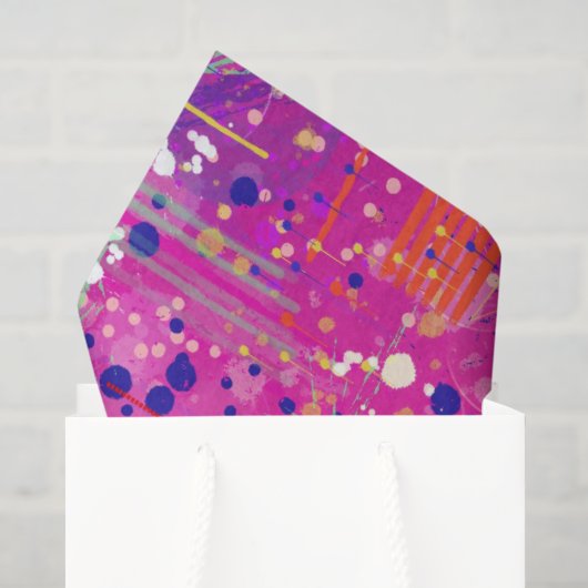Magenta-Jubiläums-Abstract-Print  Seidenpapier (Geschenktüte)