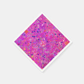 Magenta-Jubiläums-Abstract-Print Serviette (Ecke)