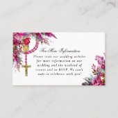 Magenta Katholic Wedding Website QR Enclosure Card Visitenkarte (Vorderseite)