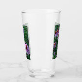 Magenta Kegelblumen Glas Tasse (Links)