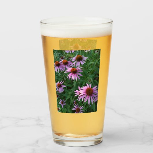 Magenta Kegelblumen Glas Tasse (Vorne (Gefüllt))