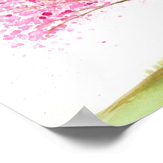 Magenta | Kirschbaum | Cherry Blossom Poster (Ecke)