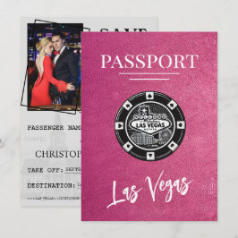 Magenta Las Vegas Passport Save the Date