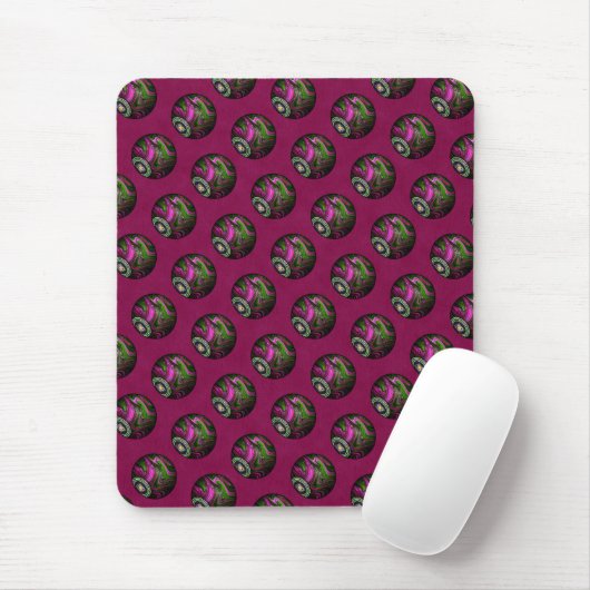 Magenta Lawn Bowls, Mousepad (Mit Mouse)