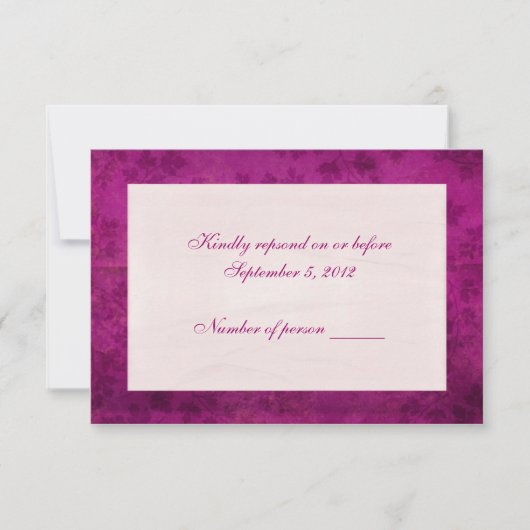 Magenta Leaf UAWG RSVP Karte (Vorderseite)