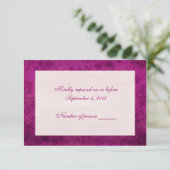 Magenta Leaf UAWG RSVP Karte (Stehend Vorderseite)