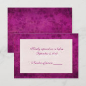 Magenta Leaf UAWG RSVP Karte (Vorne/Hinten)
