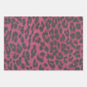 Magenta Leopard Geschenkpapier Set (Vorderseite)