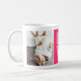 Magenta Liebe Marquee Valentine's Day Custom Foto Kaffeetasse