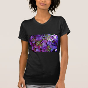 Magenta Lila blaue gelbe Hortensienblumen T-Shirt