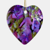 Magenta Lila-blaugelbe Hydrangeas-Blume Keramik Ornament (Rechts)