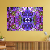 Magenta Lila-blaugelbe Hydrangeas-Blume Leinwanddruck (Insitu (Wohnzimmer))