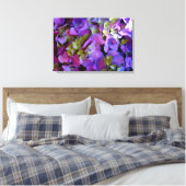 Magenta Lila-blaugelbe Hydrangeas-Blume Leinwanddruck (Insitu (Schlafzimmer))
