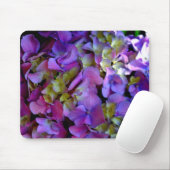 Magenta Lila-blaugelbe Hydrangeas-Blume Mousepad (Mit Mouse)