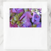 Magenta Lila-blaugelbe Hydrangeas-Blume Rechteckiger Aufkleber (Tasche)