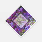 Magenta Lila-blaugelbe Hydrangeas-Blume Serviette (Ecke)