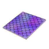 Magenta Lila Blue Iridescent Mermaid Scales Fliese (Seite)
