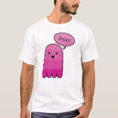 Magenta Lila Boo Ghost Halloween T-Shirt (Vorderseite)