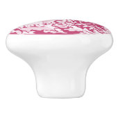 Magenta Lila Bunny Rabbit Woodland Floral Keramikknauf (Seitenansicht)