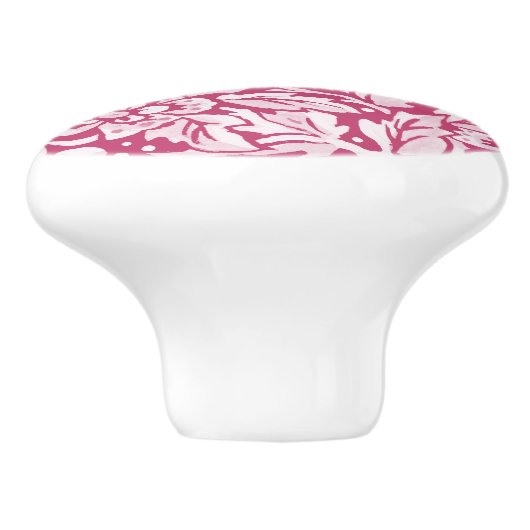 Magenta Lila Eichhörnchen Blumenwald Keramikknauf (Seitenansicht)