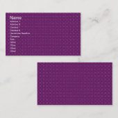 Magenta Lila Fabric Visitenkarte (Vorne/Hinten)