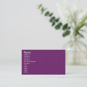 Magenta Lila Fabric Visitenkarte (Stehend Vorderseite)