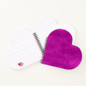 Magenta Lila Heart Notizblock (Innenseite)