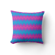 Magenta, Lila, Hellblauer Chevrons und Polkas