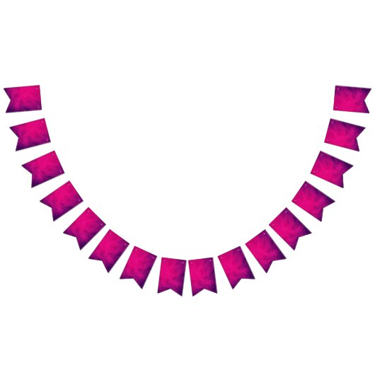 Magenta Lila Party-Banner - individuell anpassbar Wimpelkette (Alle)