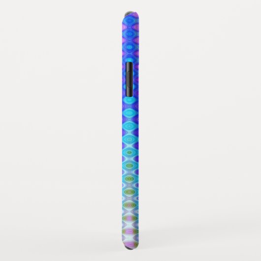 Magenta Lila Pink Blue Pattern Case-Mate iPhone Hülle (Hinten/Rechts)