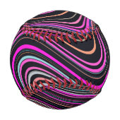 Magenta Lila Pink Navy Muster Baseball (Rückseite)