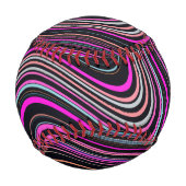 Magenta Lila Pink Navy Muster Baseball (Vorderseite)
