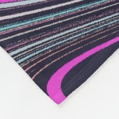 Magenta Lila Pink Navy Muster Fleecedecke (Ecke)