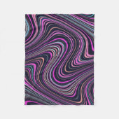 Magenta Lila Pink Navy Muster Fleecedecke (Vorderseite)