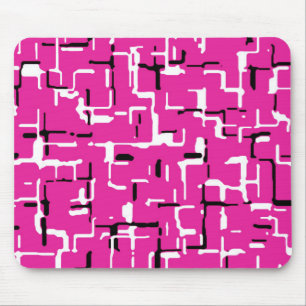 Magenta Lila Pink Schwarz-weiß Mousepad