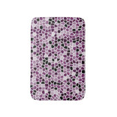 Magenta Lila rosa gestanztes Glasmuster Badematte (Vorderseite Vertikal)