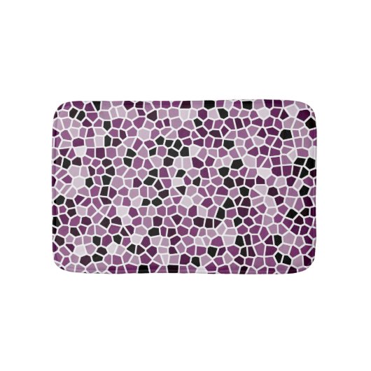 Magenta Lila rosa gestanztes Glasmuster Badematte (Vorderseite)