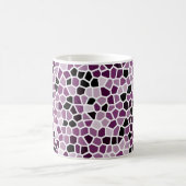 Magenta Lila rosa gestanztes Glasmuster Kaffeetasse (Mittel)