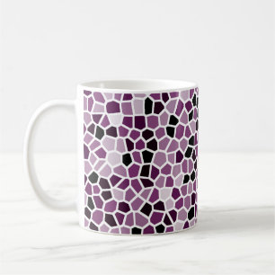 Magenta Lila rosa gestanztes Glasmuster Kaffeetasse