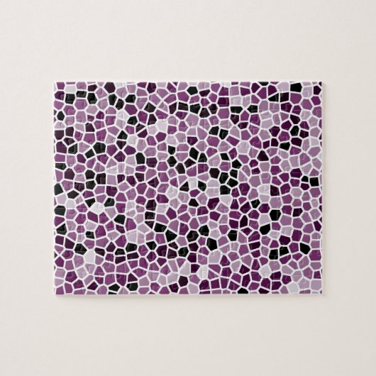 Magenta Lila rosa gestanztes Glasmuster Puzzle (Horizontal)