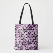 Magenta Lila rosa gestanztes Glasmuster Tasche (Vorderseite)